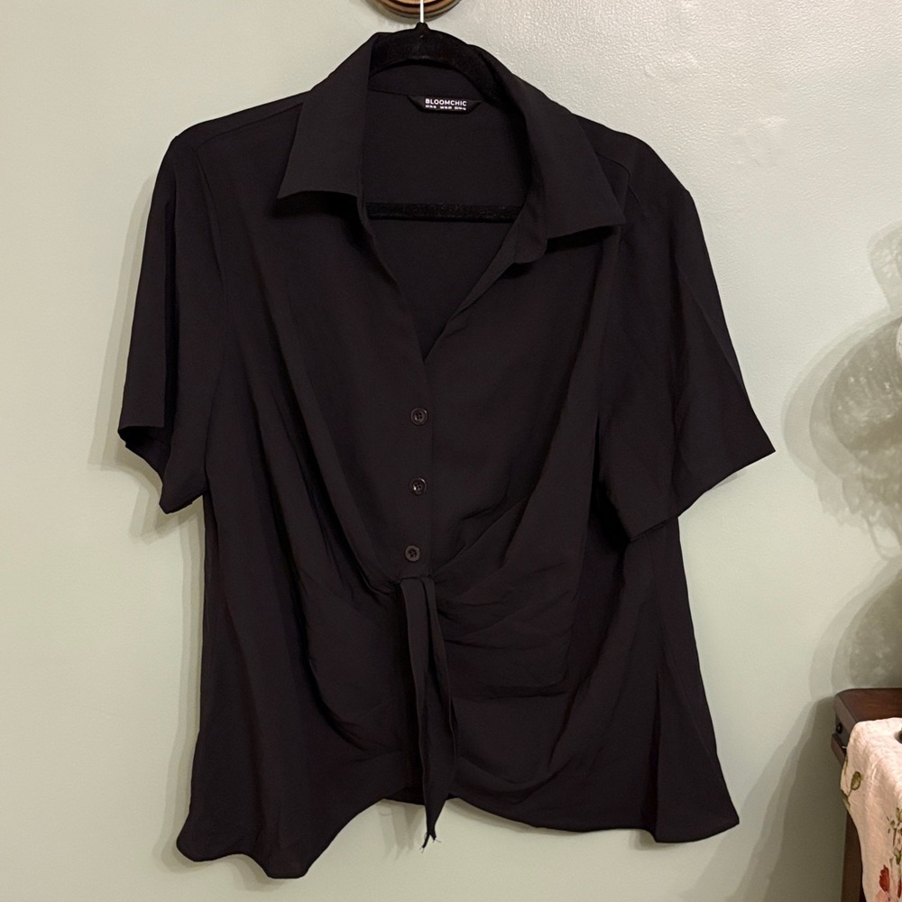 Bloomchic Black Button Down Shirt - image 1